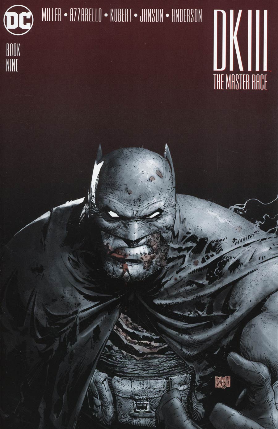 Dark Knight III The Master Race #9 Cover D Midtown Exclusive Greg Capullo Greyscale Variant Cover
