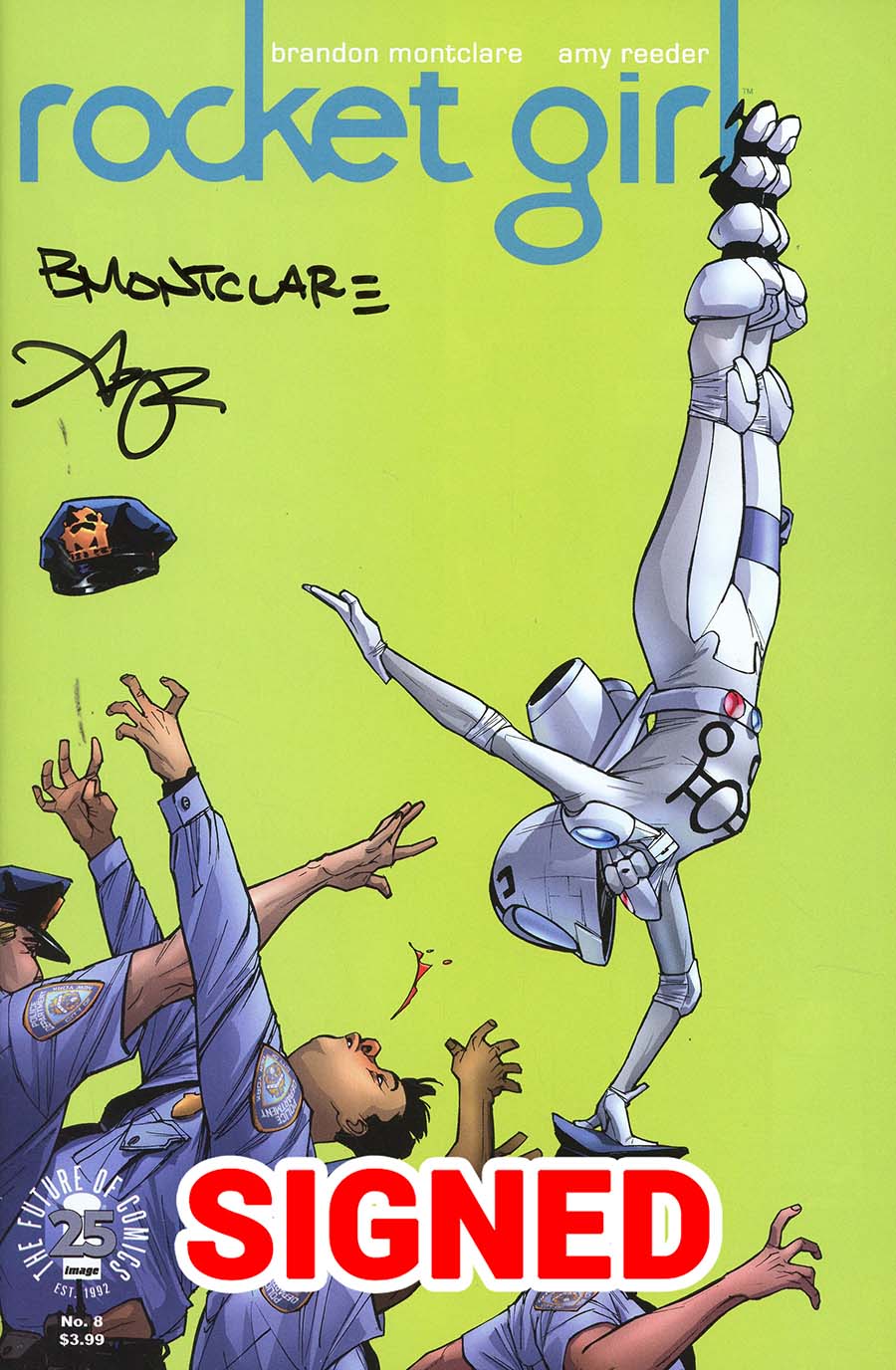 Rocket Girl #8 Cover B Signed By Amy Reeder & Brandon Montclare