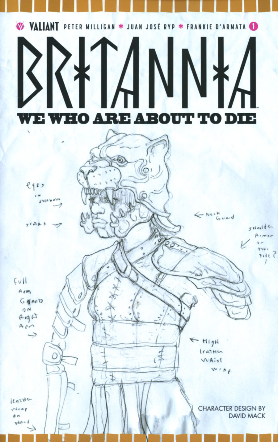 Britannia We Who Are About To Die #1 Cover D Incentive David Mack Character Design Variant Cover