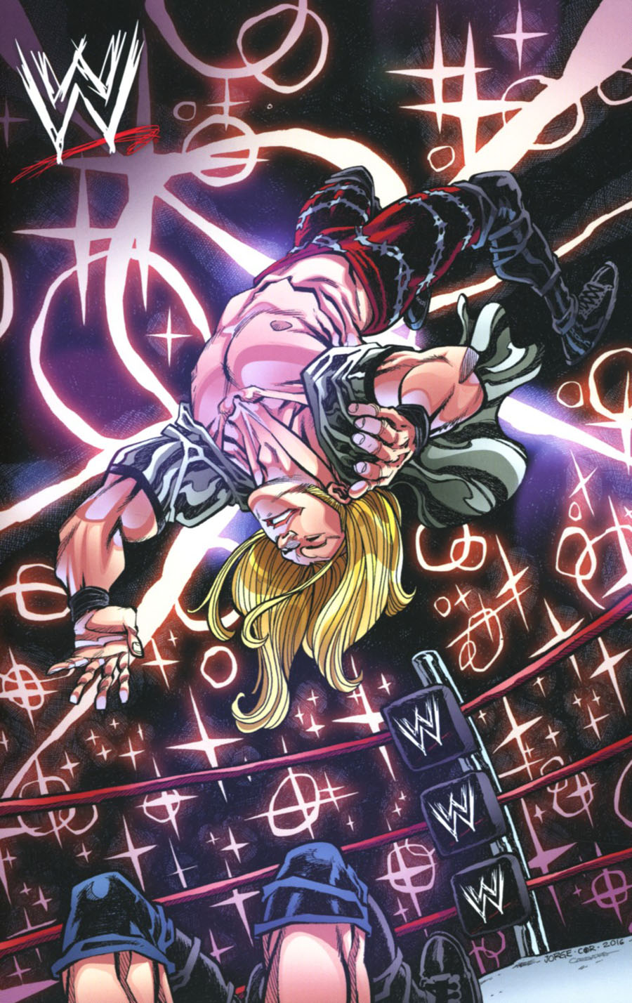 WWE #4 Cover E Incentive Jorge Corona Then Chris Jericho Virgin Variant Cover