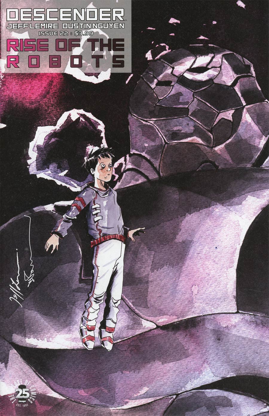 Descender #22 Cover B Variant Jeff Lemire & Dustin Nguyen Interlocking Cover