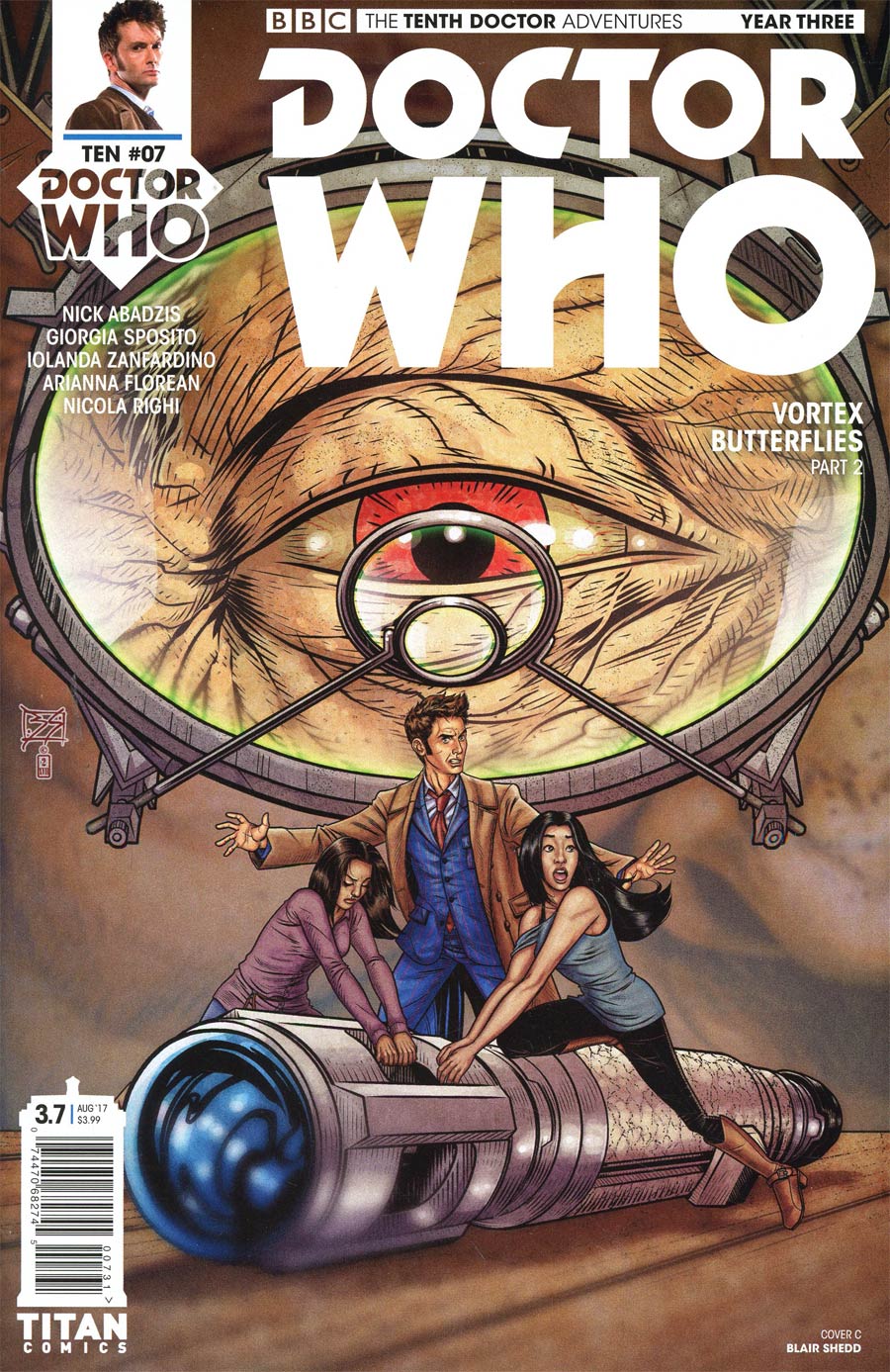 Doctor Who 10th Doctor Year Three #7 Cover C Variant Blair Shedd Cover