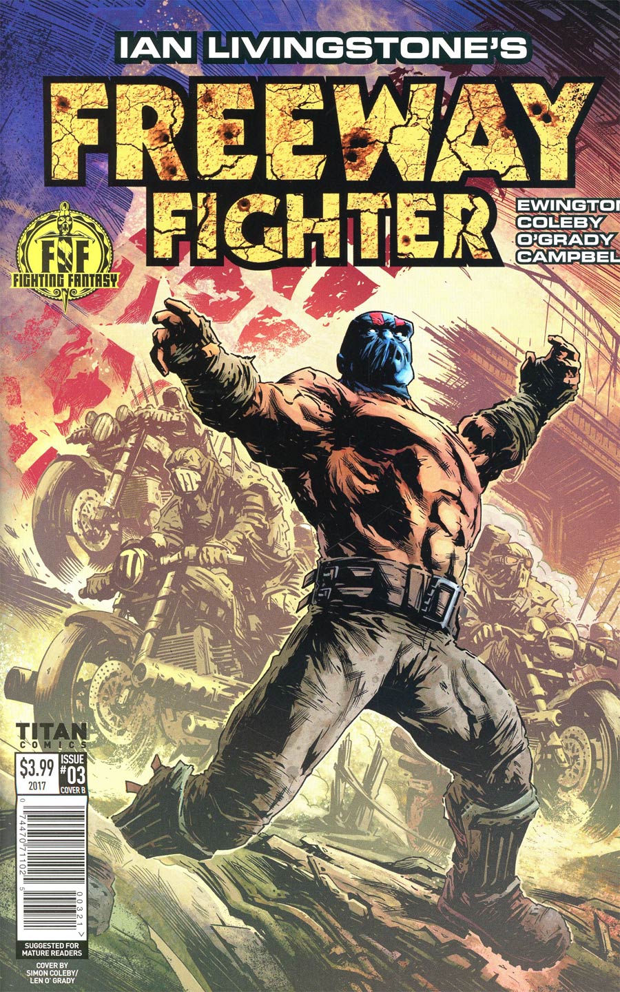 Ian Livingstones Freeway Fighter #3 Cover B Variant Simon Coleby Cover