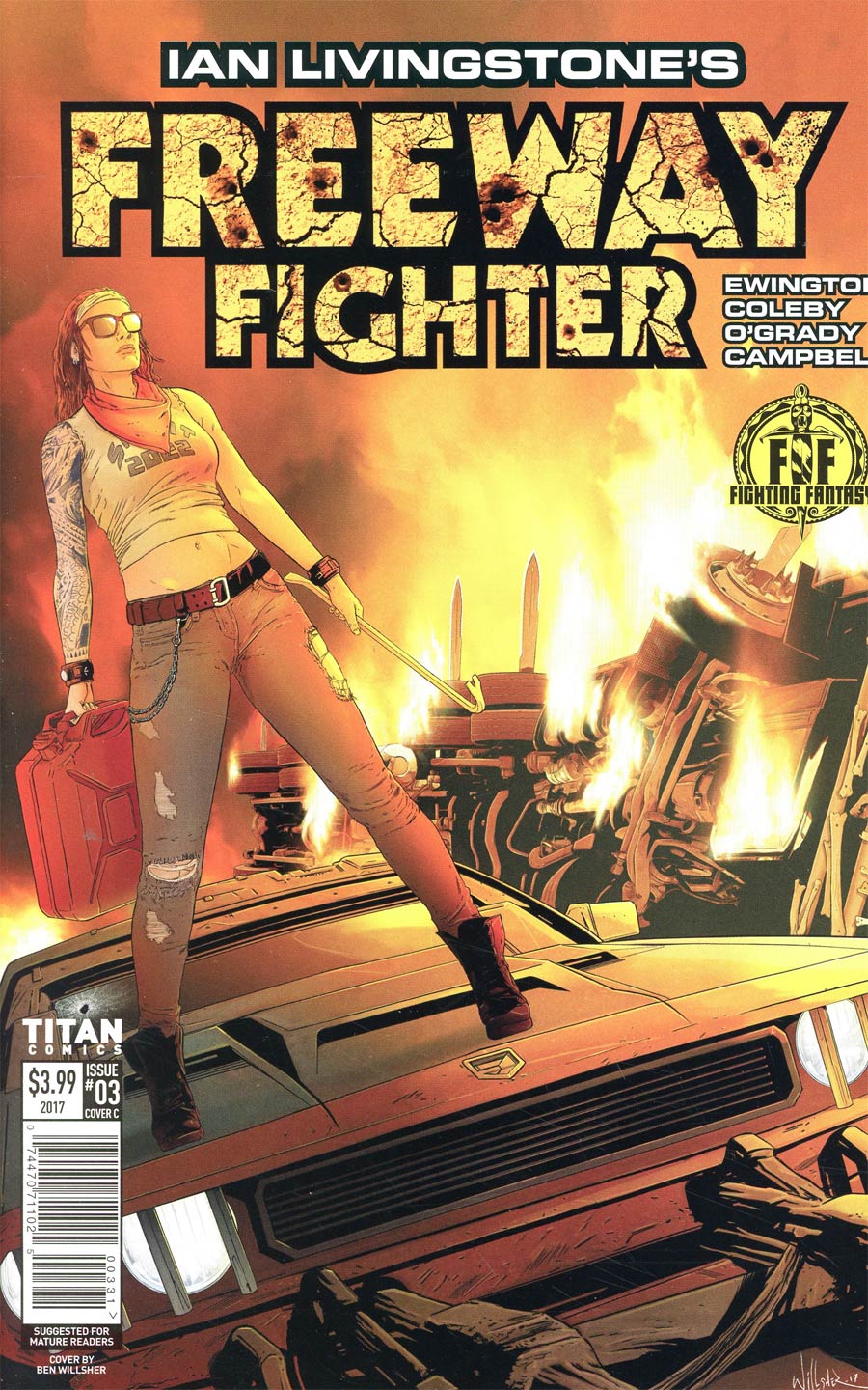 Ian Livingstones Freeway Fighter #3 Cover C Variant Ben Willsher Cover