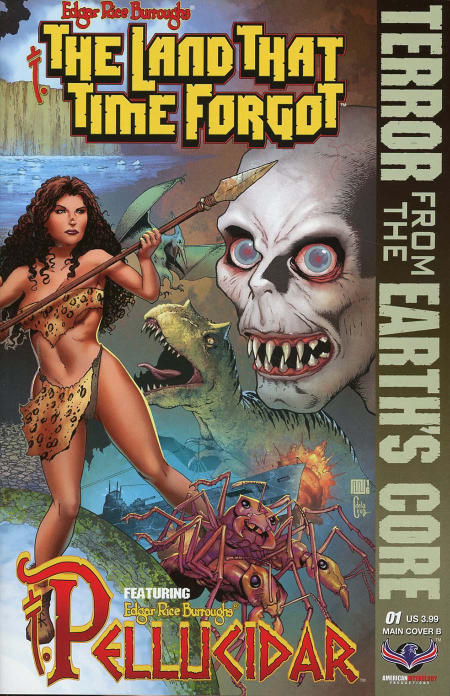 Edgar Rice Burroughs Land That Time Forgot Terror From The Earths Core #1 Cover B Variant Mike Wolfer Connecting Cover