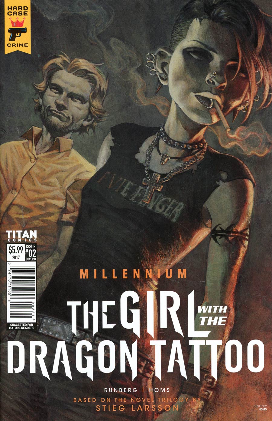 Hard Case Crime Millennium Girl With The Dragon Tattoo #2 Cover B Variant Jose Homs Cover