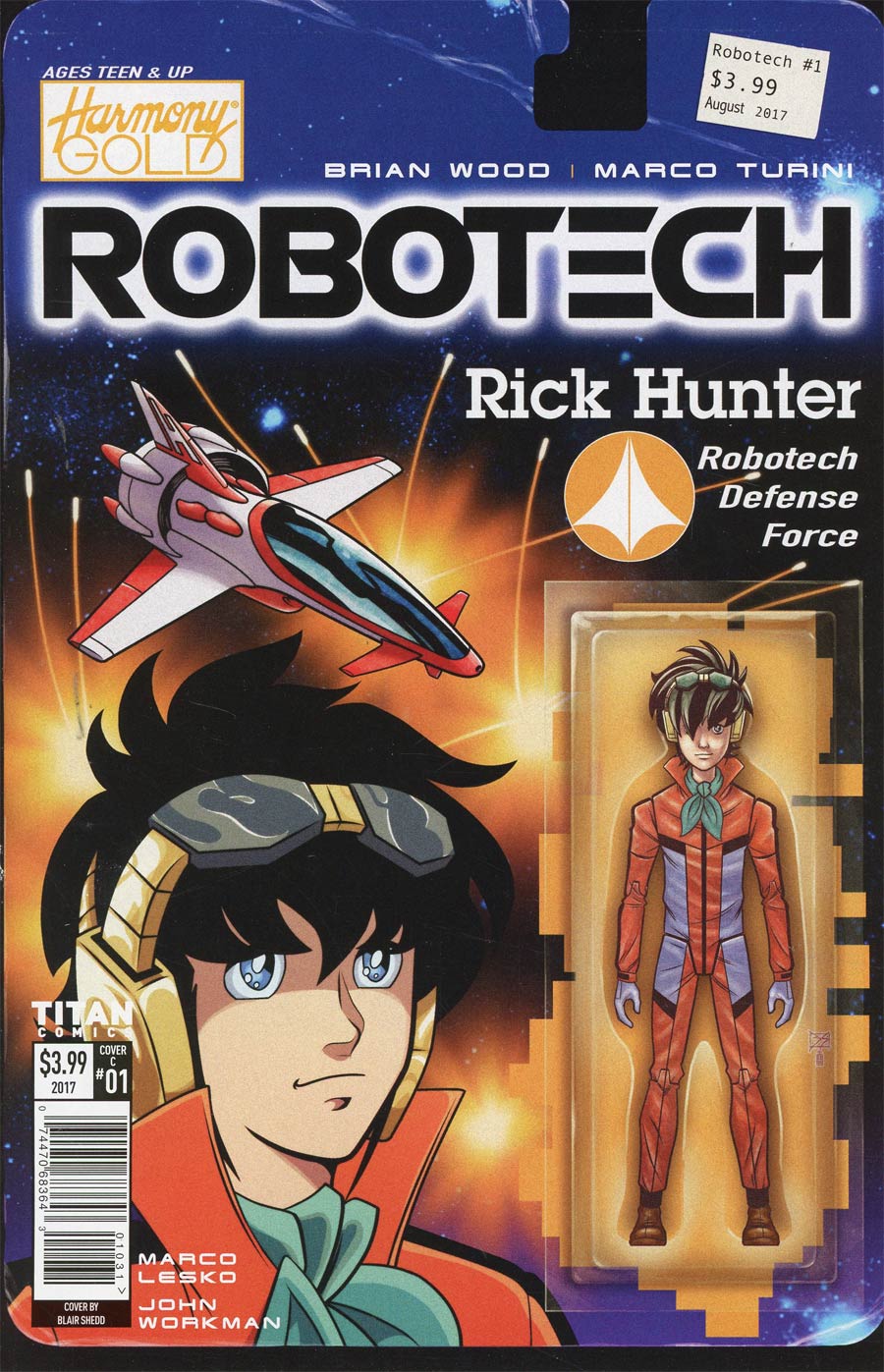 Robotech Vol 3 #1 Cover C Variant Blair Shedd Action Figure Cover