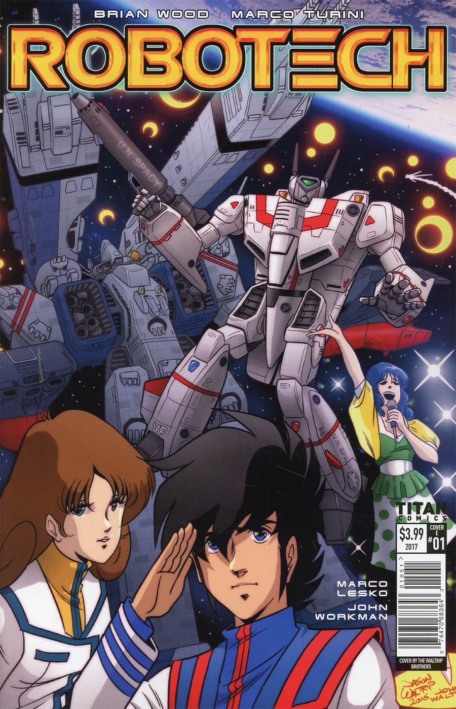 Robotech Vol 3 #1 Cover E Variant Waltrip Bros Retro Cover