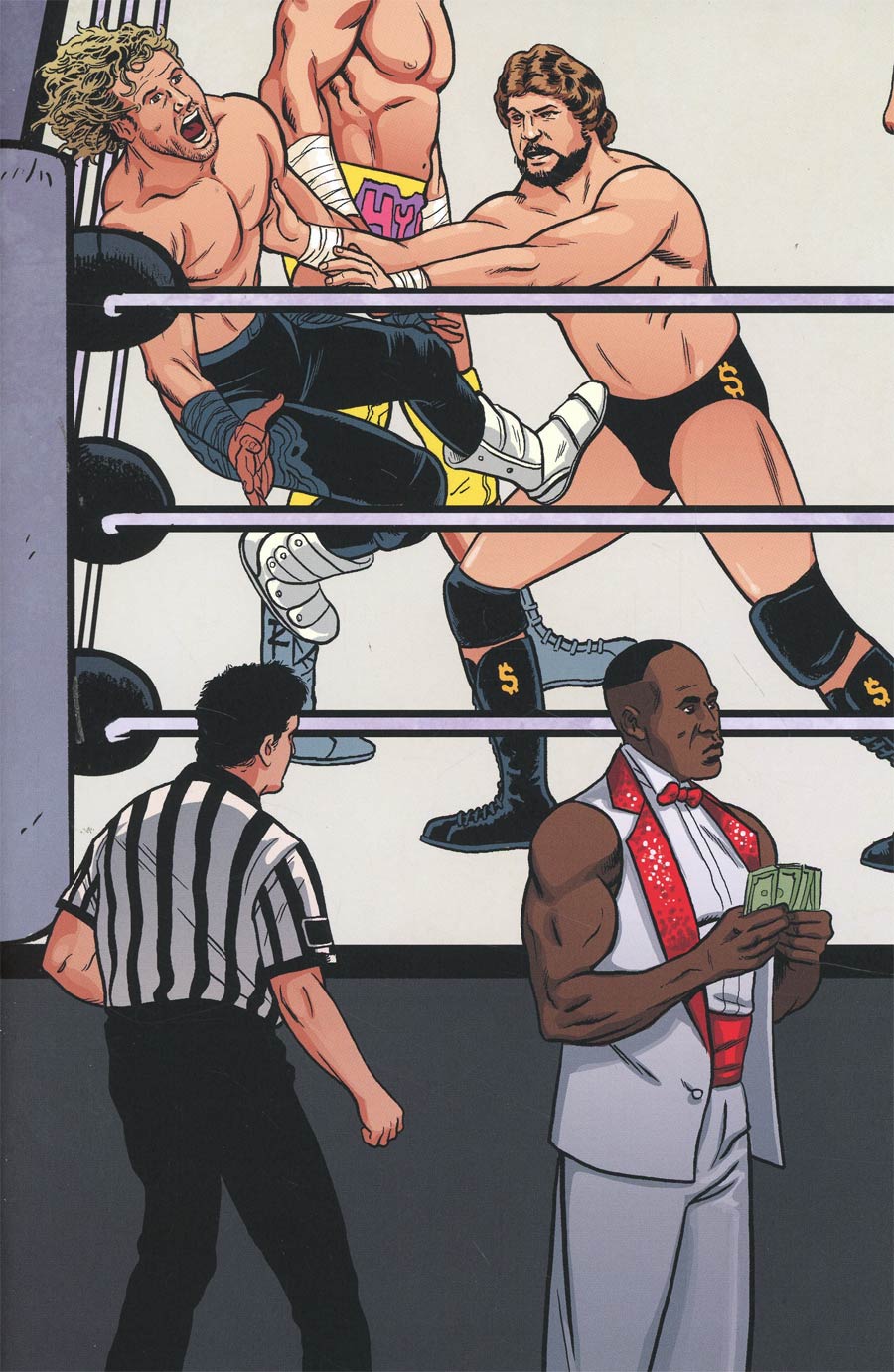 WWE #7 Cover C Variant Brent Schoonover Royal Rumble Connecting Cover