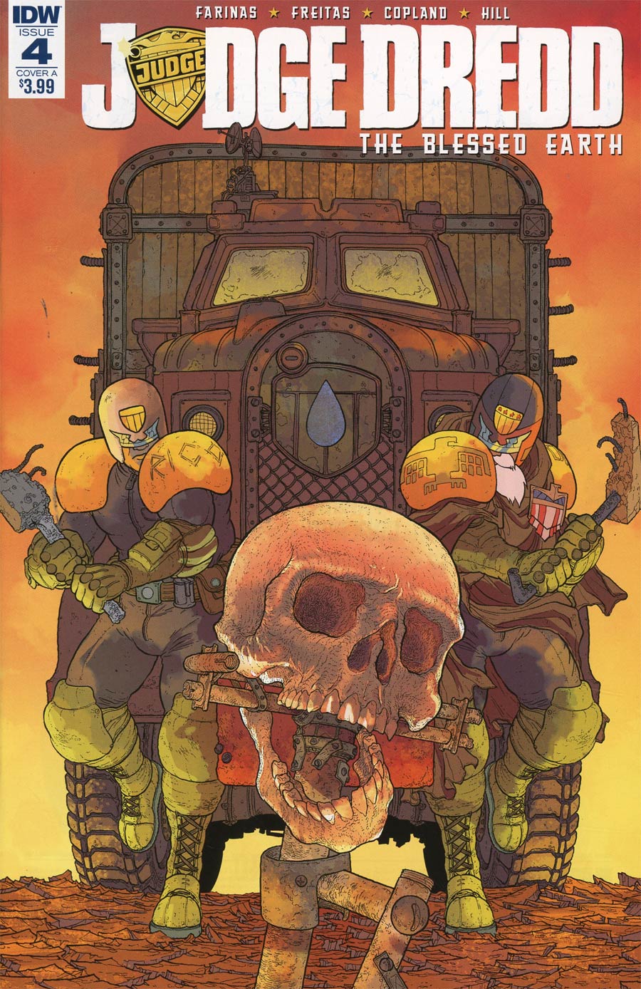 Judge Dredd Blessed Earth #4 Cover A Regular Ulises Farinas Cover