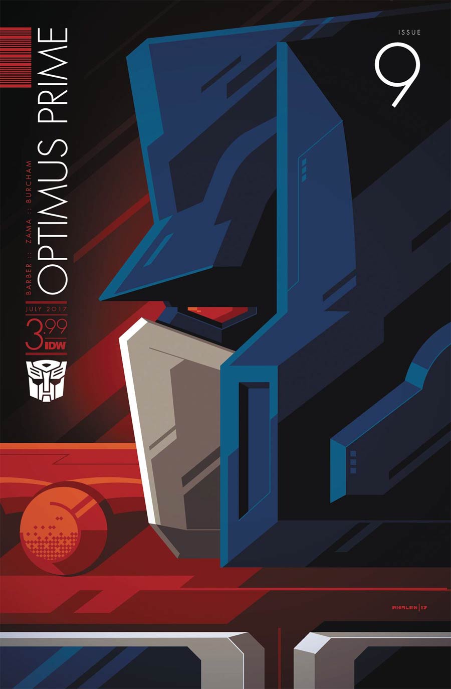 Optimus Prime #9 Cover C Variant Tom Whalen Cover