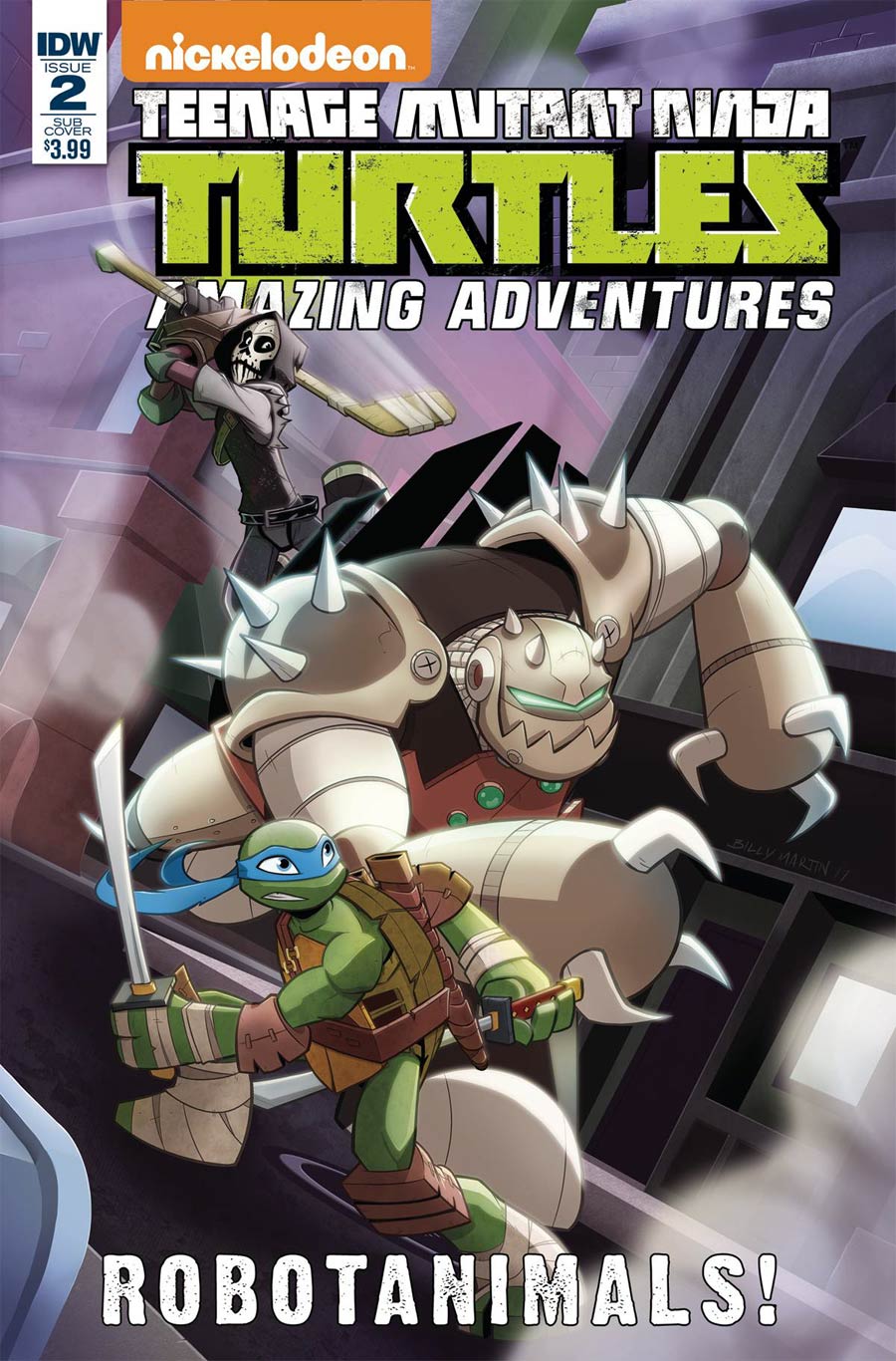 Teenage Mutant Ninja Turtles Amazing Adventures Robotanimals #2 Cover B Variant Billy Martin Cover