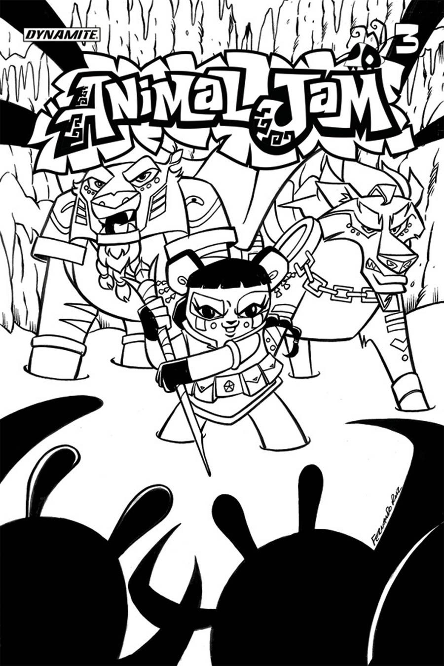 Animal Jam #3 Cover C Variant Coloring Book Cover