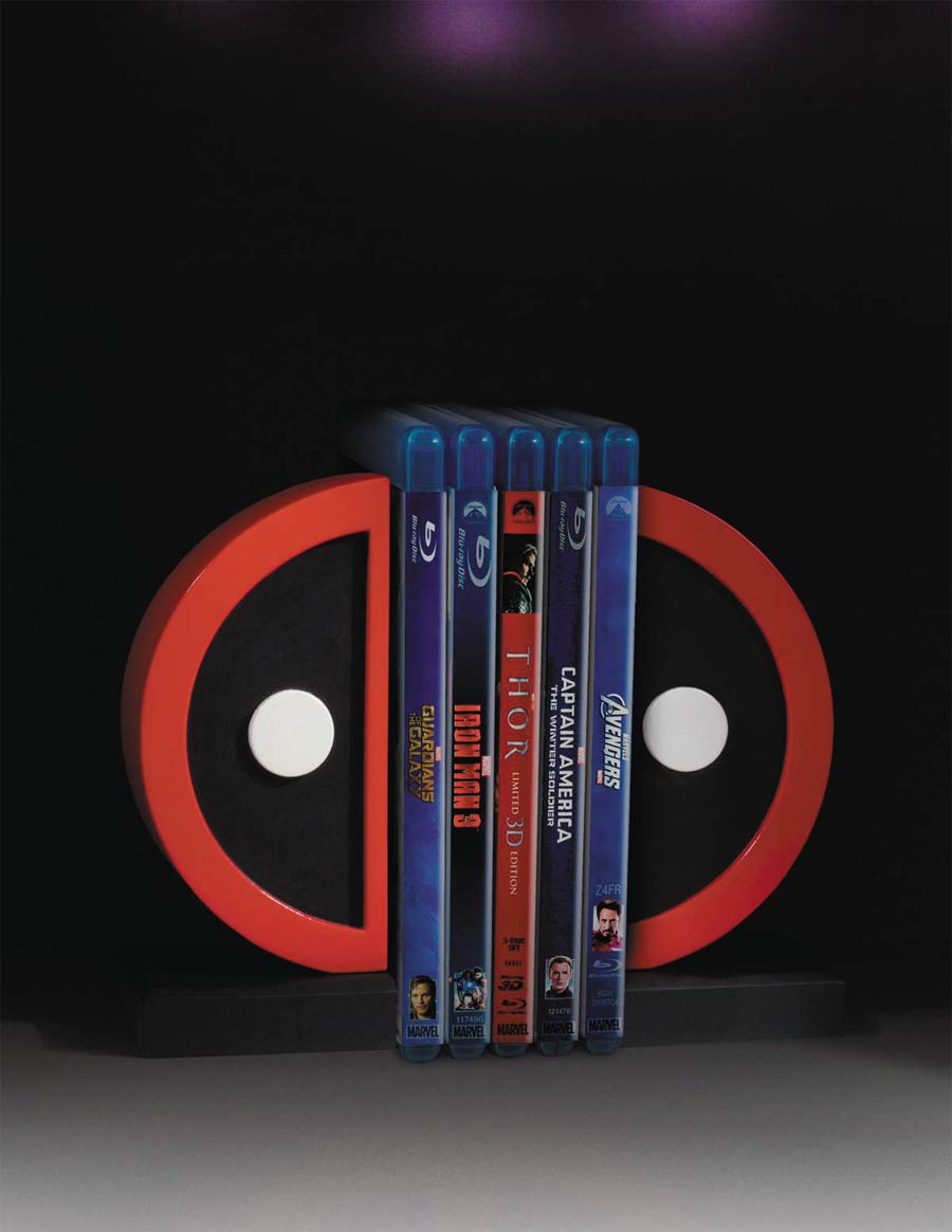 Deadpool Logo Bookends