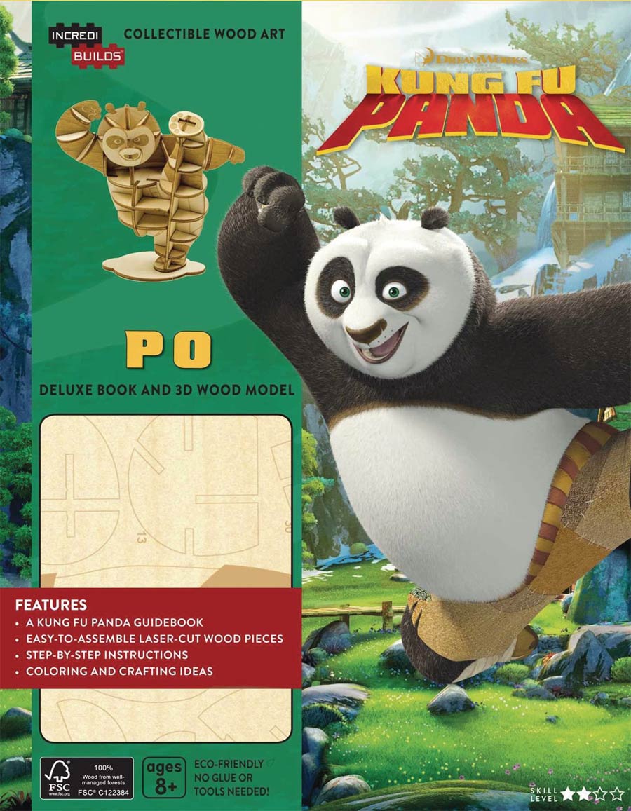 Incredibuilds Dreamworks Kung Fu Panda Deluxe Model Kit With Book