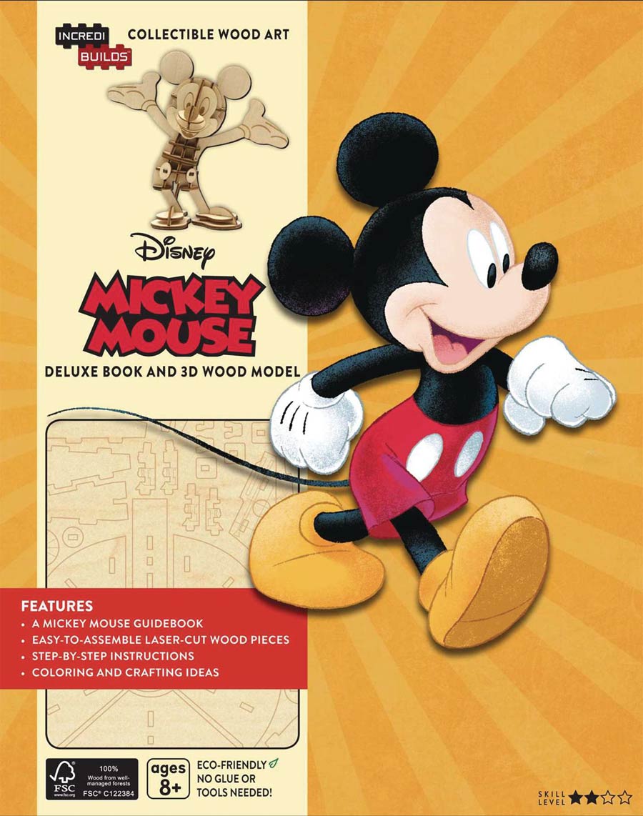 Incredibuilds Mickey Mouse Deluxe Model Kit With Book