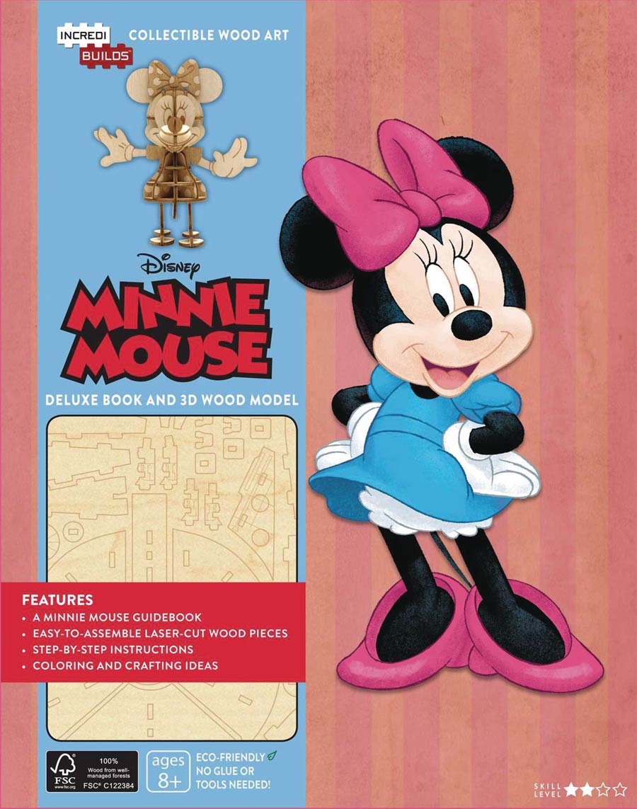 Incredibuilds Minnie Mouse Deluxe Model Kit With Book