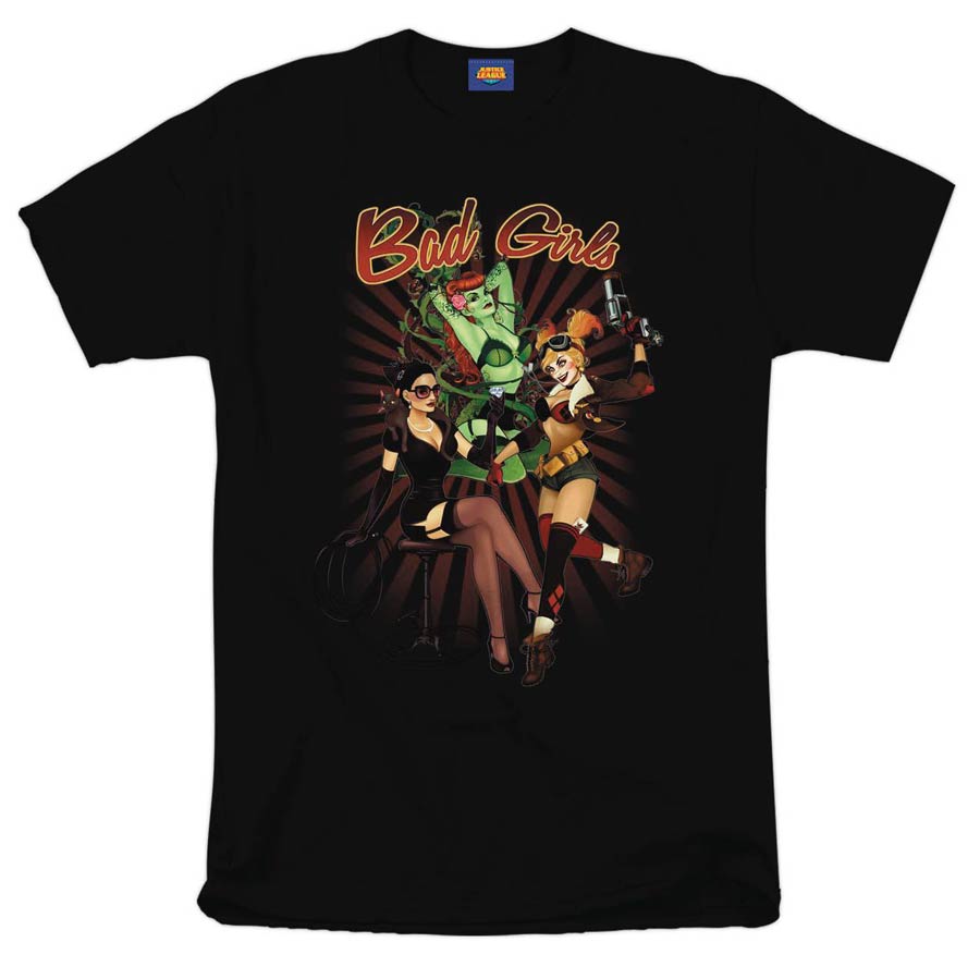 DC Bombshells Bad Girls Previews Exclusive Black T-Shirt Large