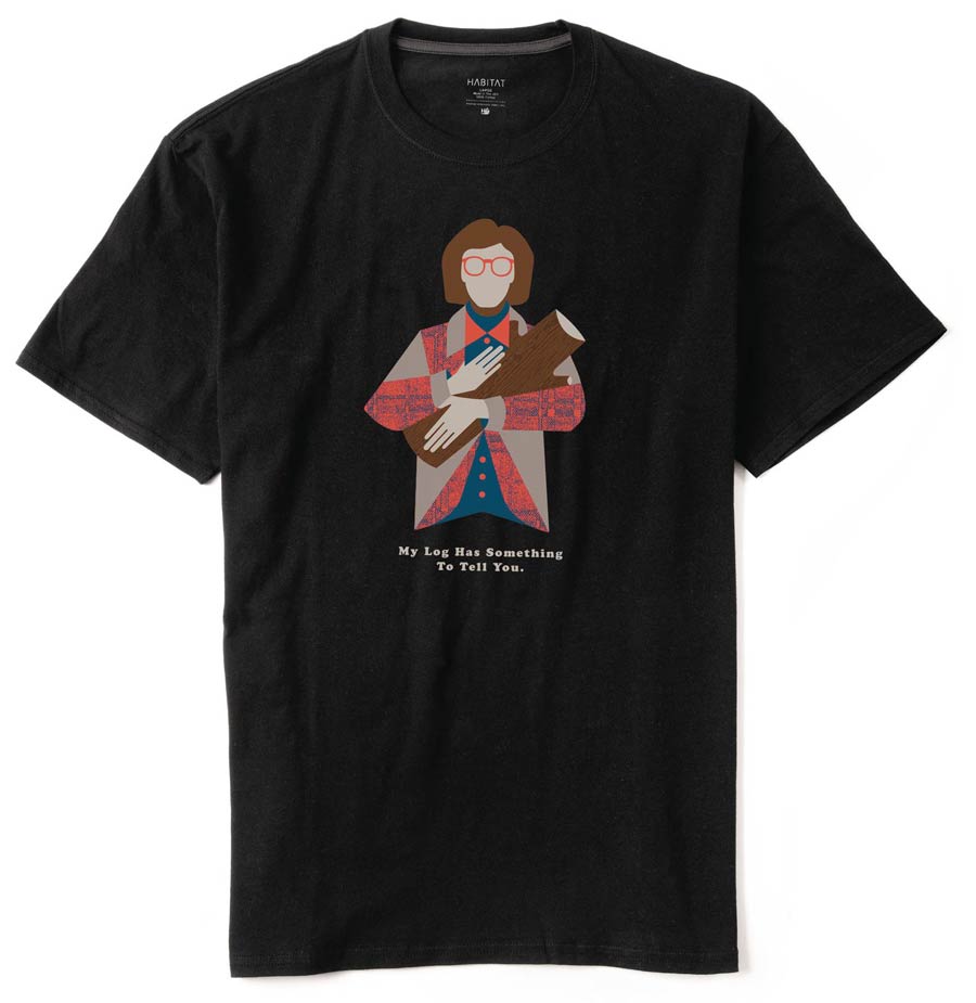 Twin Peaks Log Lady Black T-Shirt Large