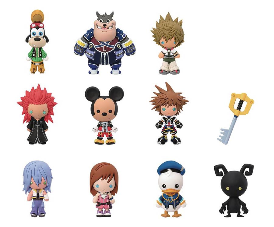 Kingdom Hearts Laser Cut Figural Keyring Series 2 Blind Mystery Box 24-Piece Display