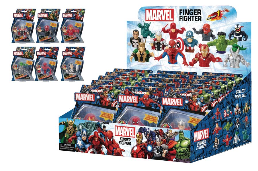 Marvel Finger Fighter Series 1 15-Piece Display
