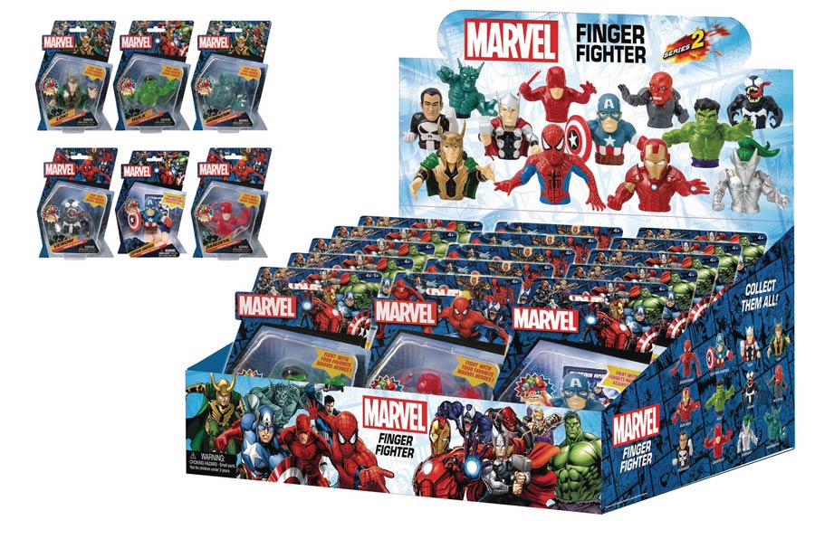 Marvel Finger Fighter Series 2 15-Piece Display