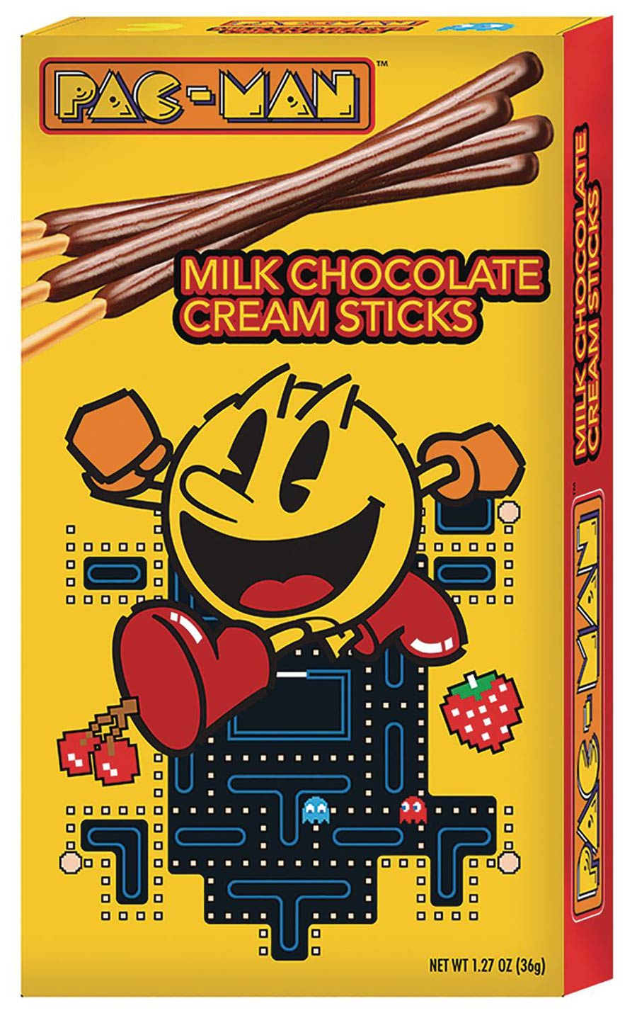 Pac-Man Chocolate Cream Sticks 12-Piece Display