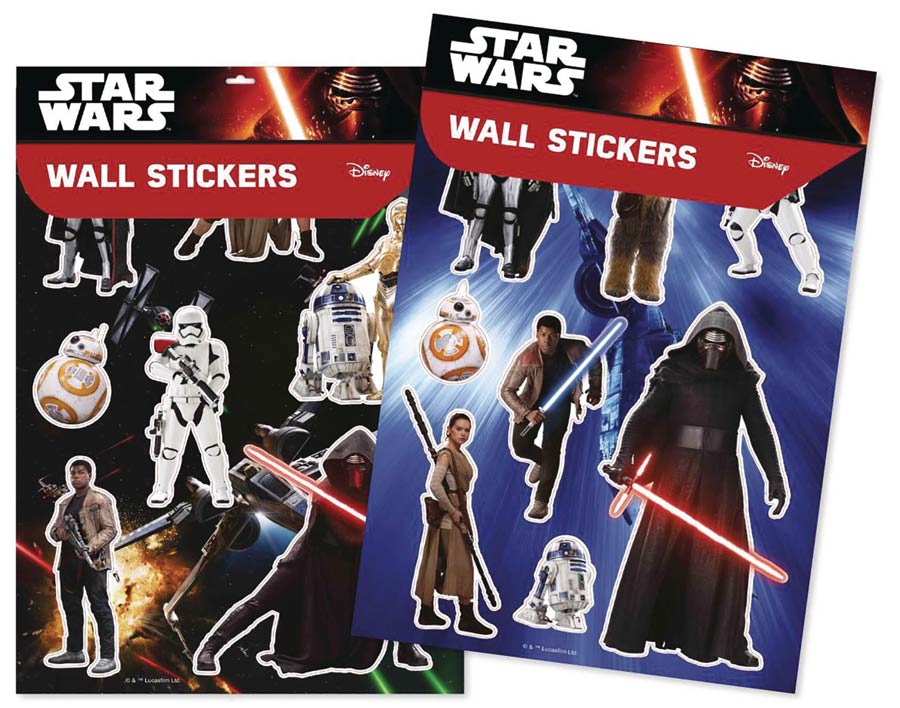 Star Wars Wall Sticker 100-Count Display