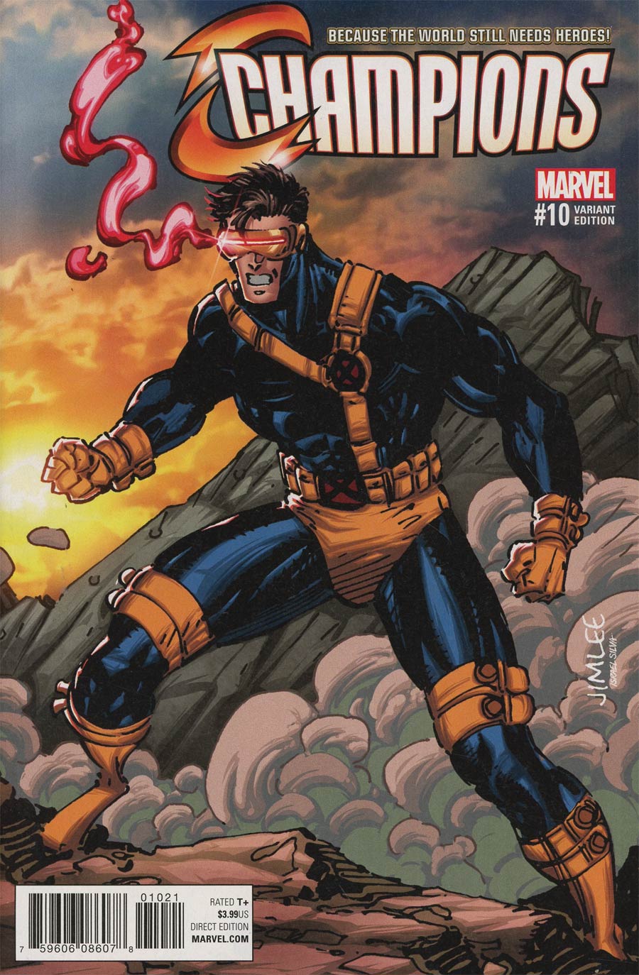 Champions (Marvel) Vol 2 #10 Cover B Variant Jim Lee X-Men Trading Card Cover (Secret Empire Tie-In)