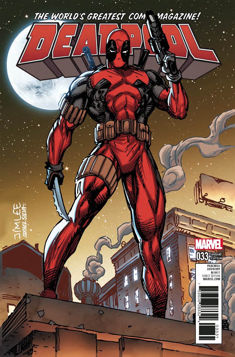 Deadpool Vol 5 #33 Cover C Variant Jim Lee X-Men Trading Card Cover (Secret Empire Tie-In)
