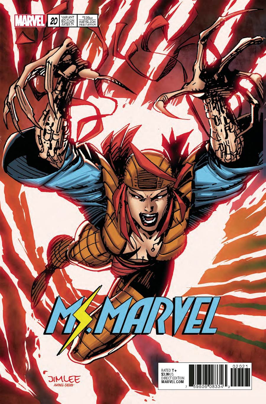 Ms Marvel Vol 4 #20 Cover B Variant Jim Lee X-Men Trading Card Cover