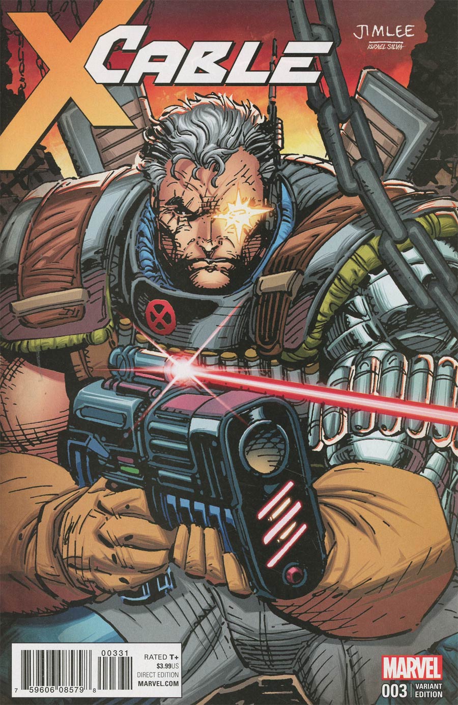 Cable Vol 3 #3 Cover B Variant Jim Lee X-Men Trading Card Cover