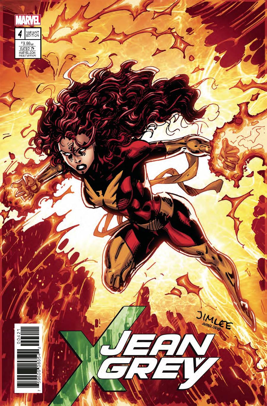 Jean Grey #4 Cover B Variant Jim Lee X-Men Trading Card Cover