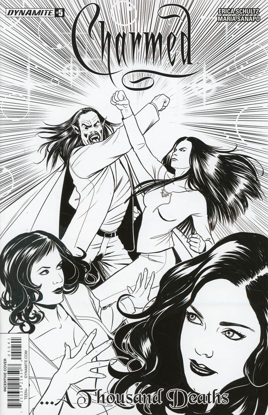 Charmed Vol 2 #5 Cover D Incentive Maria Sanapo Black & White Cover