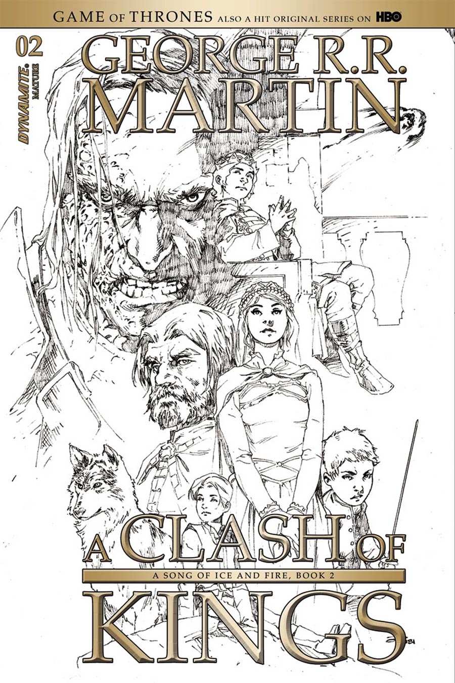 Game Of Thrones Clash Of Kings #2 Cover D Incentive Mel Rubi Black & White Cover