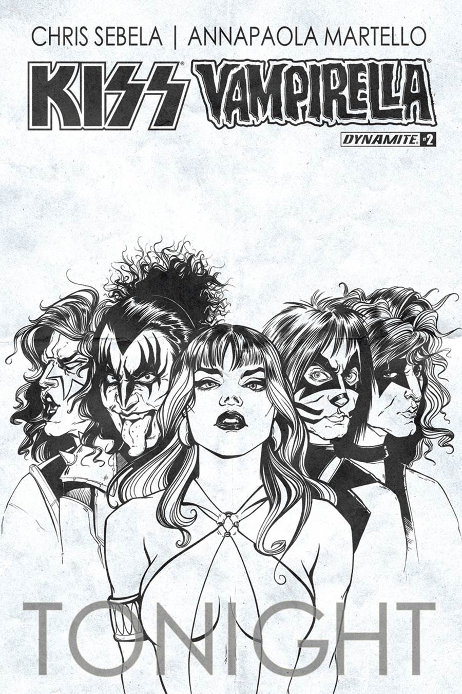 KISS Vampirella #2 Cover E Incentive Carli Ihde Black & White Cover