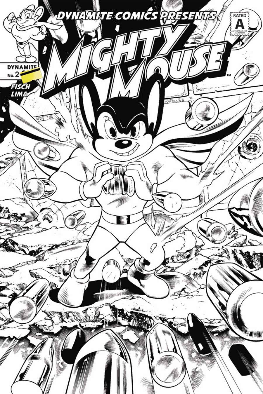 Mighty Mouse Vol 5 #2 Cover D Incentive Igor Lima Black & White Cover