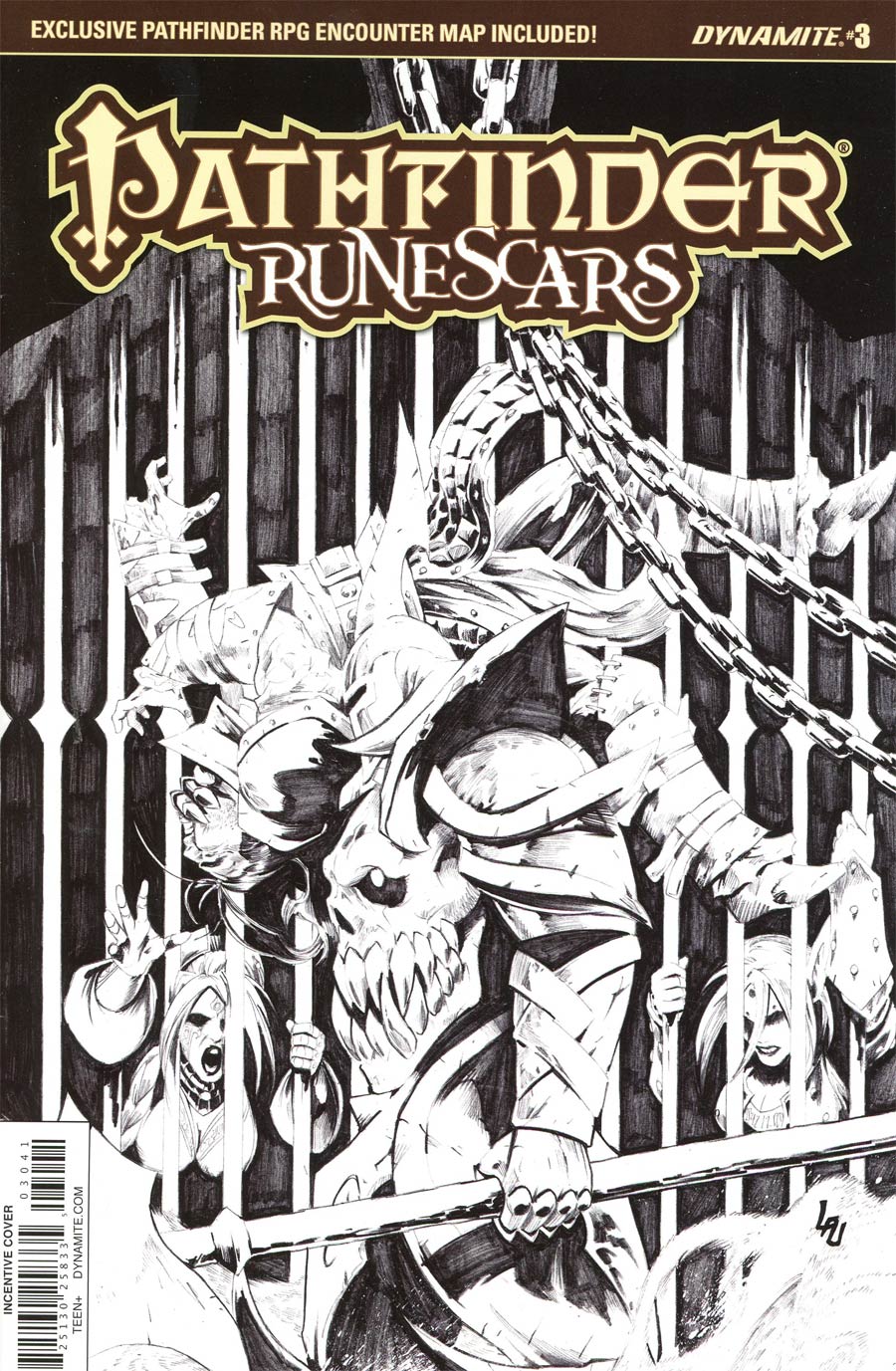 Pathfinder Runescars #3 Cover D Incentive Jonathan Lau Black & White Cover