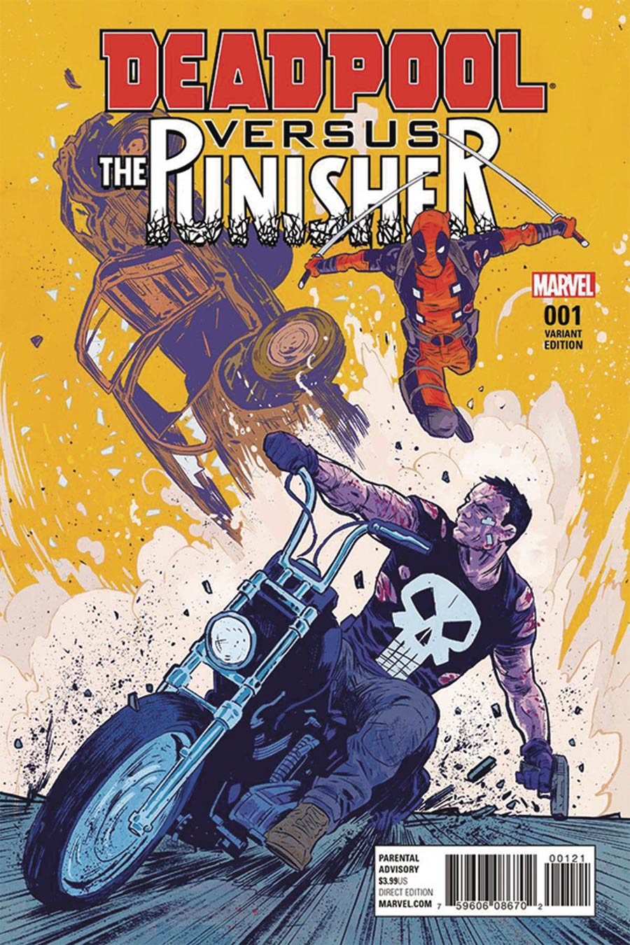 Deadpool vs Punisher #1 Cover G DF Signed By Fred Van Lente