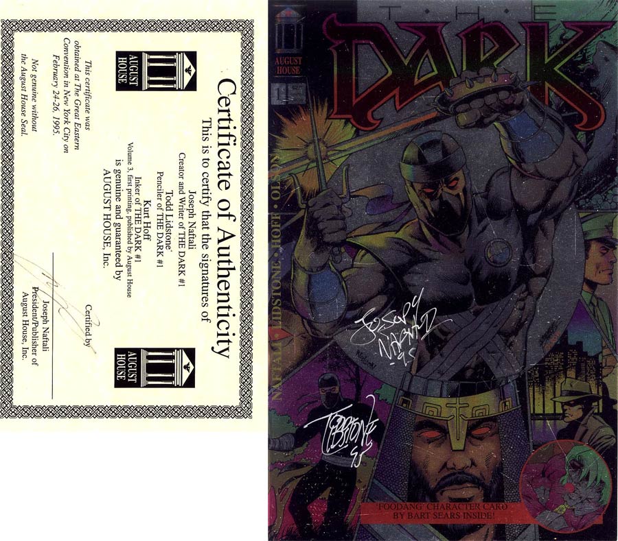 Dark Vol 3 #1 Cover B Signed Edition