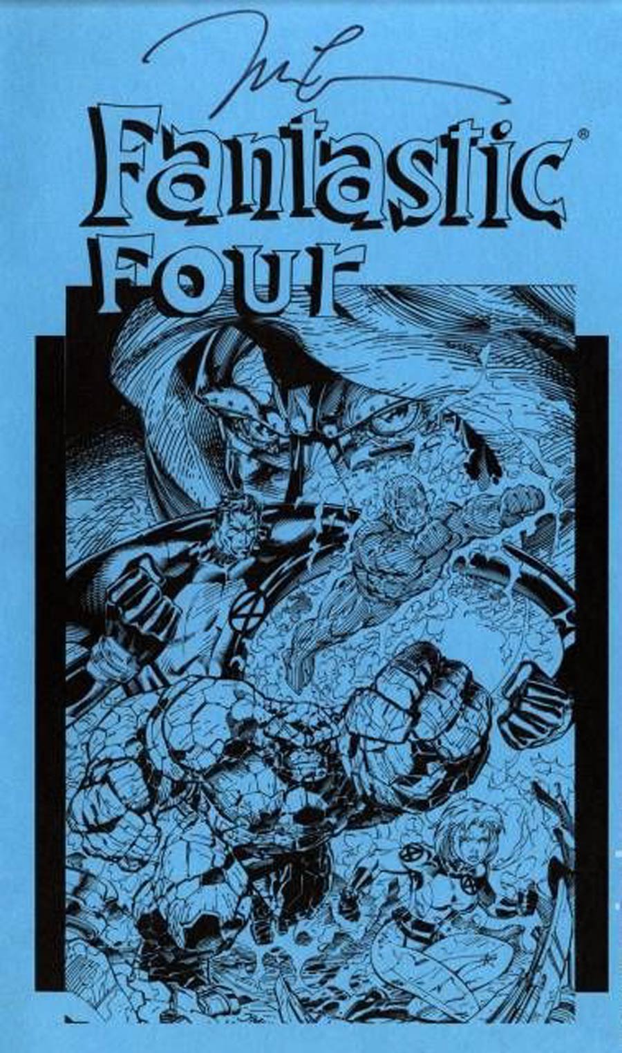 Fantastic Four Ashcan 1996 Cover B Signed by Jim Lee