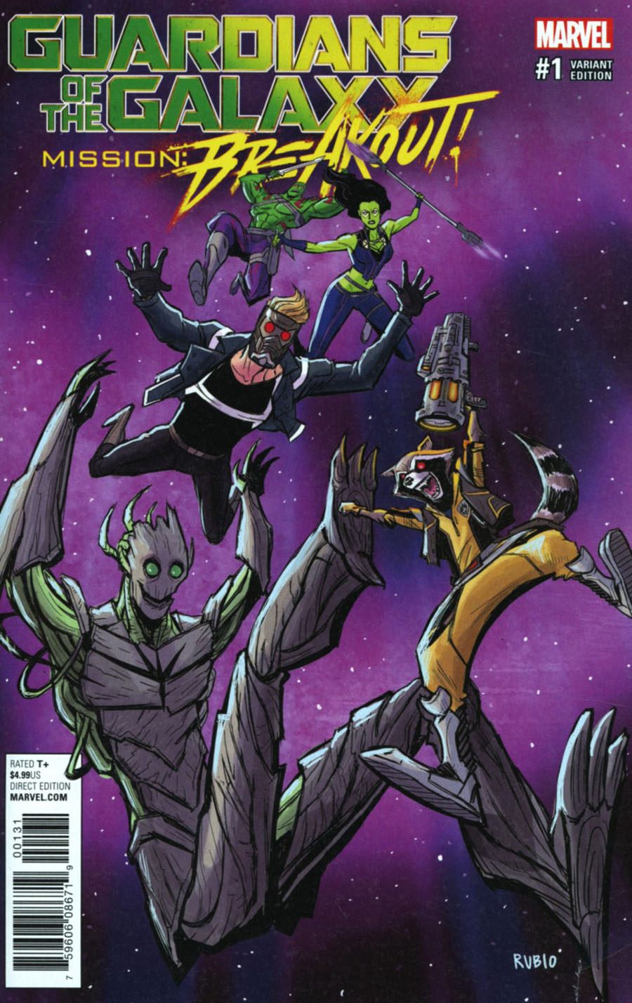 Guardians Of The Galaxy Mission Breakout #1 Cover C Incentive Bobby Rubio Variant Cover