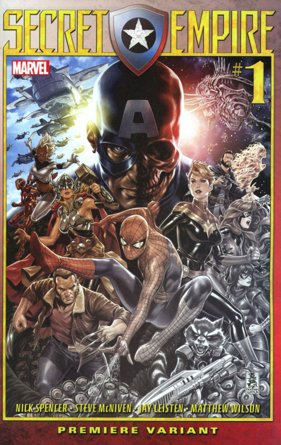 Secret Empire #1 Cover I Incentive Mark Brooks Premium Variant Cover