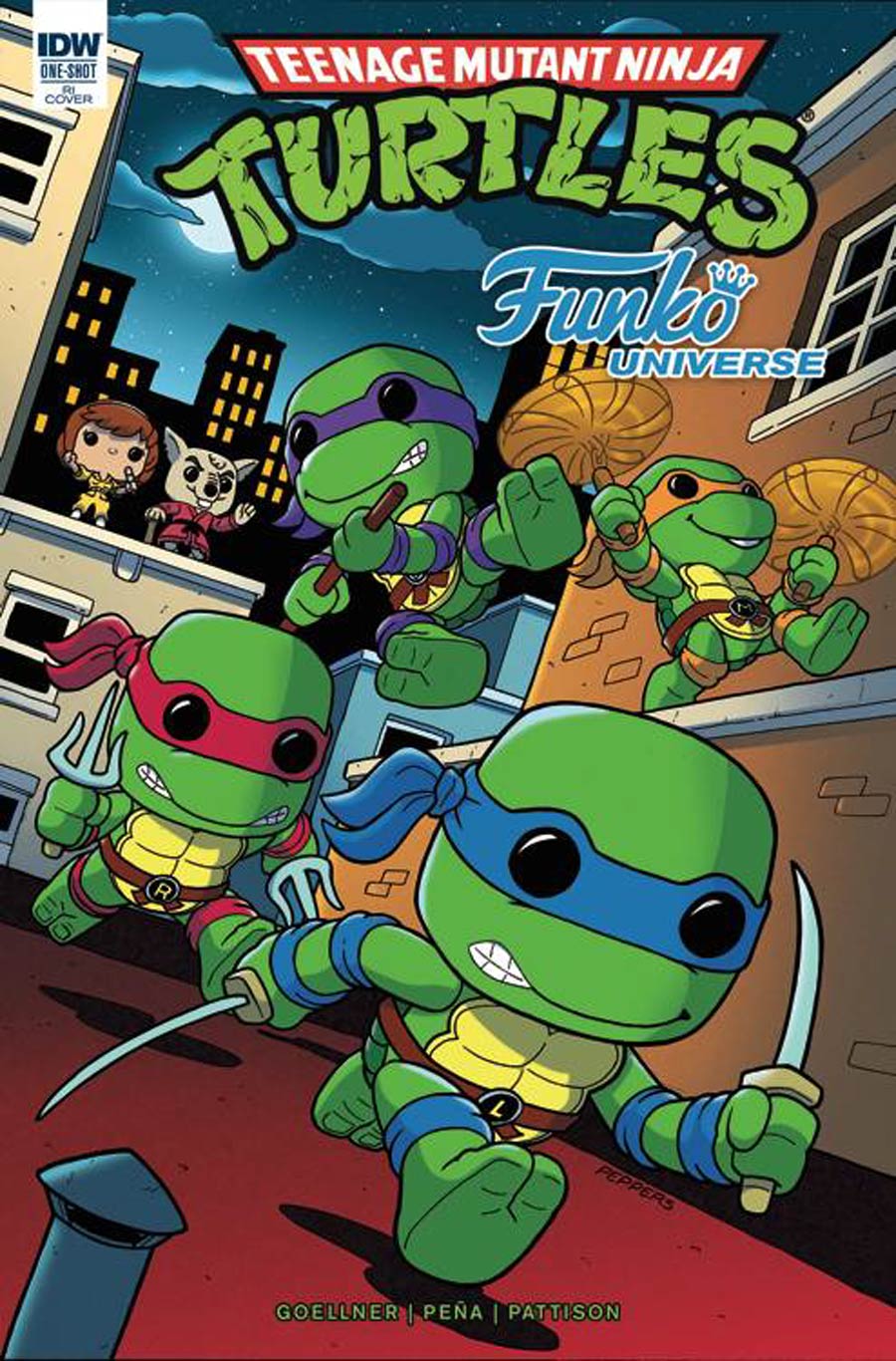 Teenage Mutant Ninja Turtles Funko Universe Cover C Incentive Jamal Peppers Variant Cover