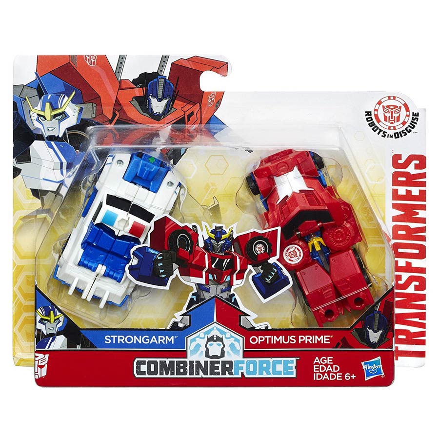 Transformers Robots In Disguise Crash Combiners Optimus Prime And Strongarm 2-Pack Figure