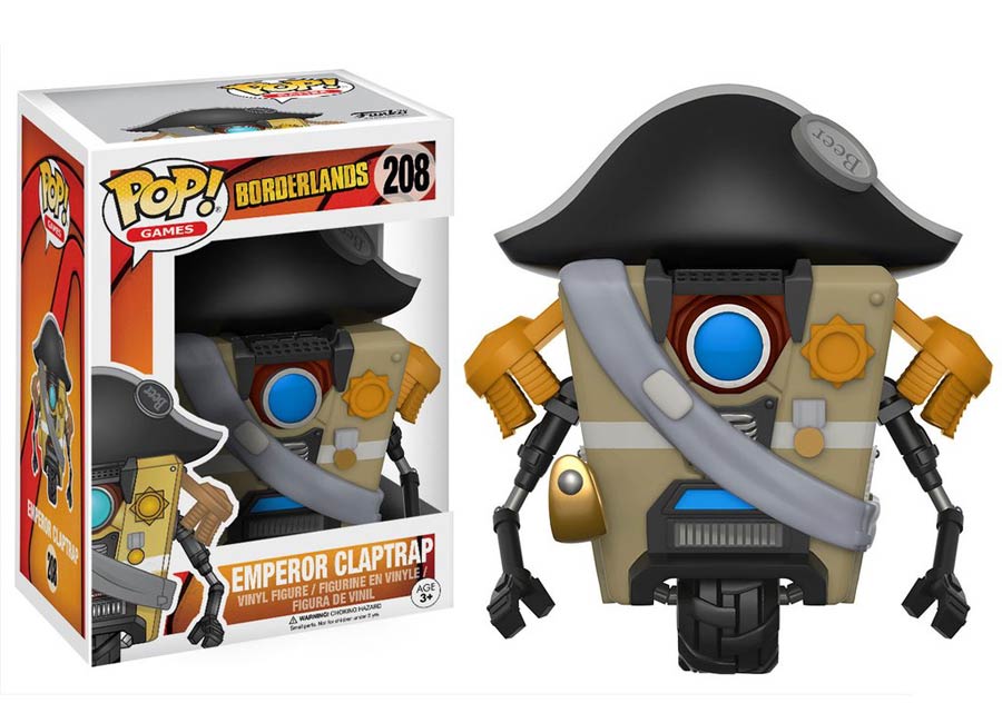 POP Games 208 Borderlands Emperor Claptrap Vinyl Figure