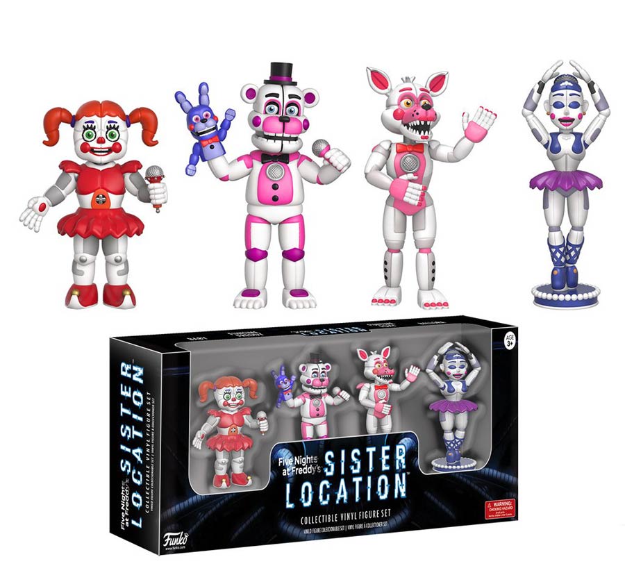 Five Nights At Freddys Sister Location 2-inch 4-Pack Vinyl Figure