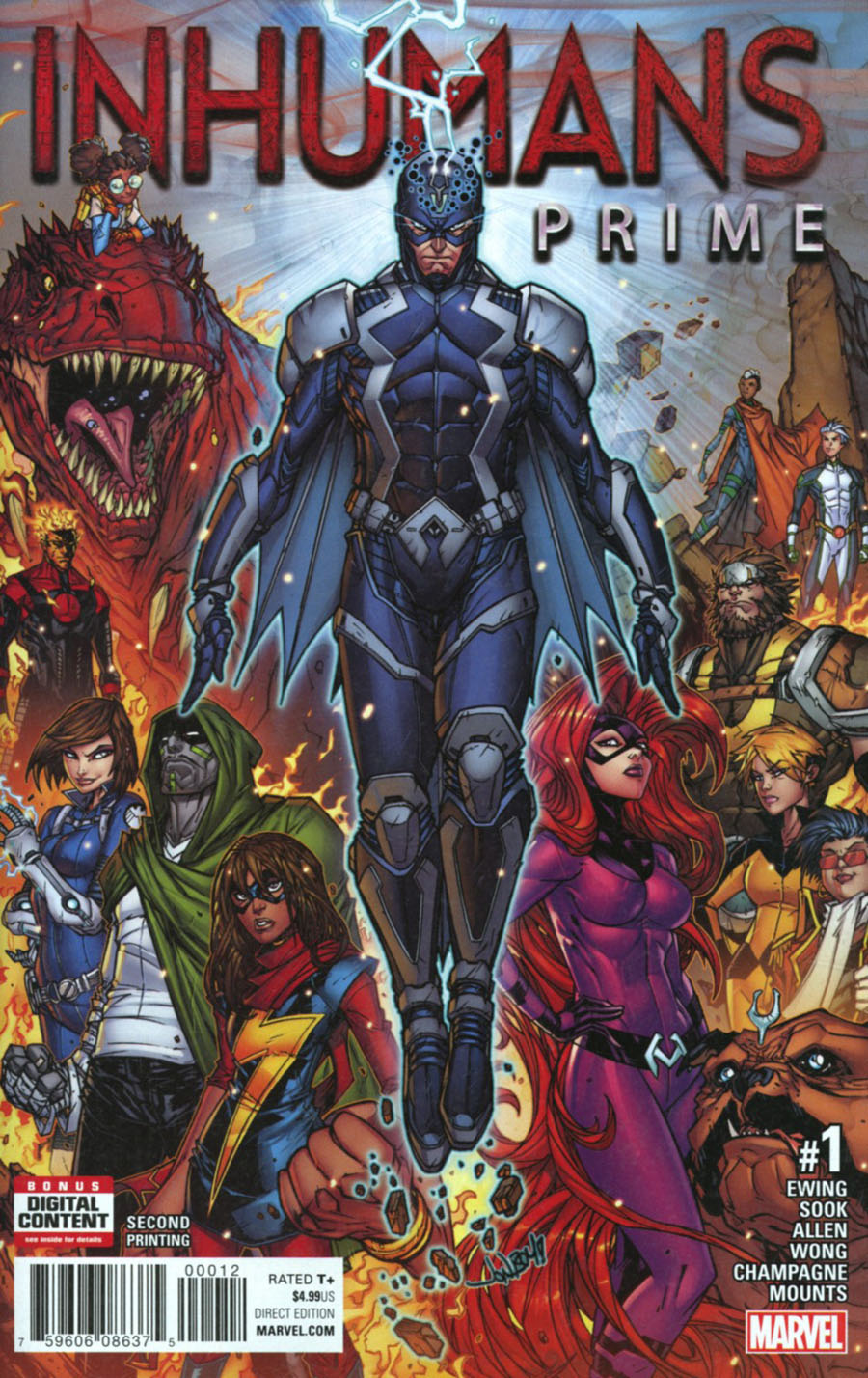 Inhumans Prime #1 Cover G 2nd Ptg Jonboy Meyers Variant Cover (Resurrxion Tie-In)