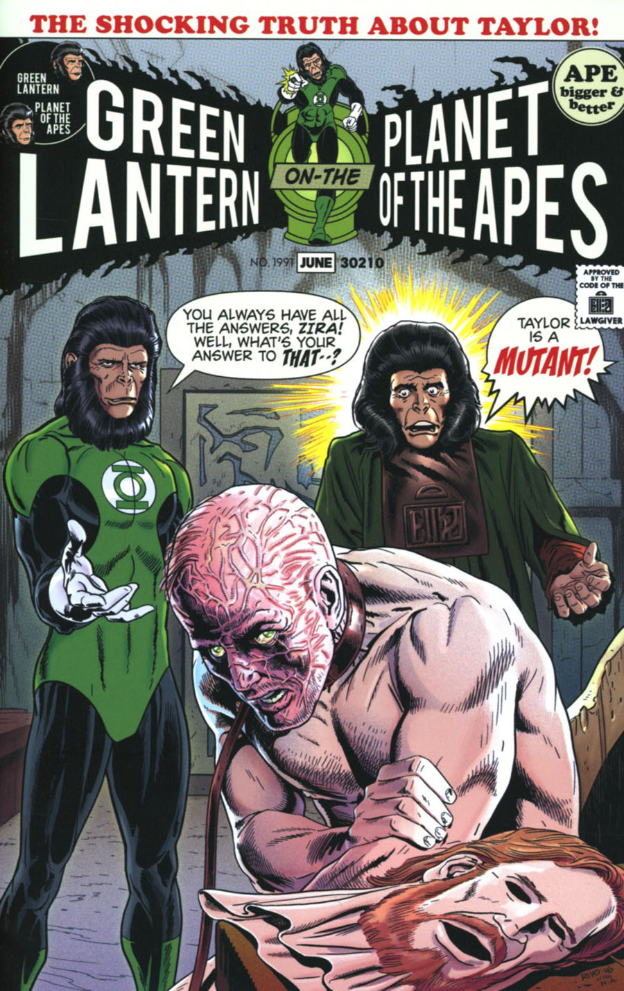 Planet Of The Apes Green Lantern #4 Cover D Incentive Paul Rivoche Classic Virgin Variant Cover