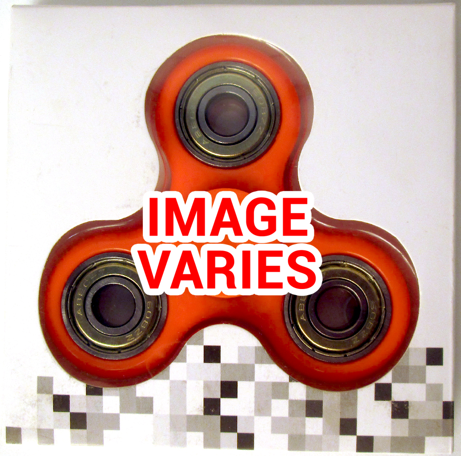 Fidget Tri-Spinner - Orange (Inner Color Filled Randomly)